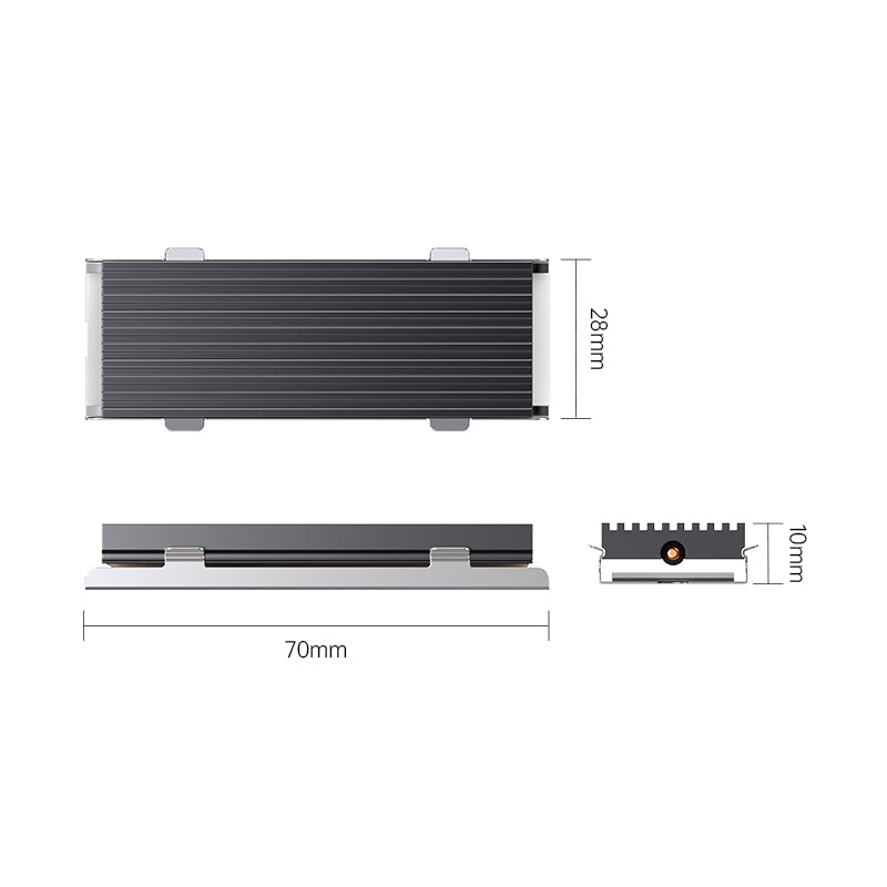 Orico M.2 Ssd Heatsink - Pure Copper Heat Pipe + Aluminum - Single Double-Sided Nvme Ngff Drive Support - 22X80 Size