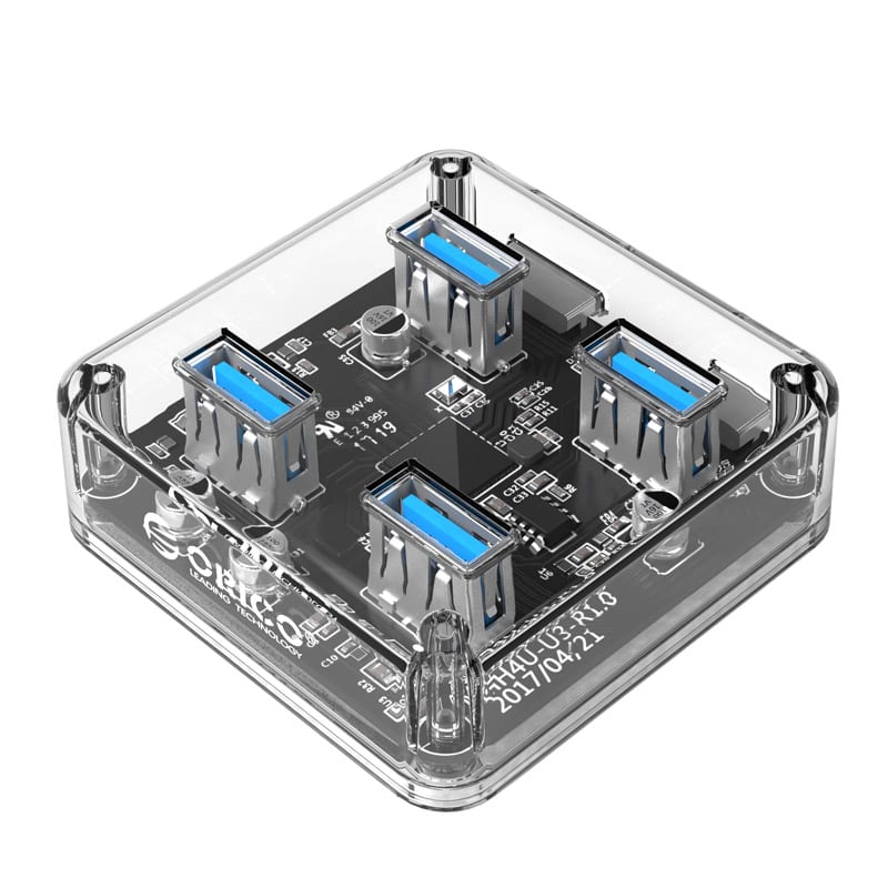 Orico 4 Port Usb3.0 Transparent Hub