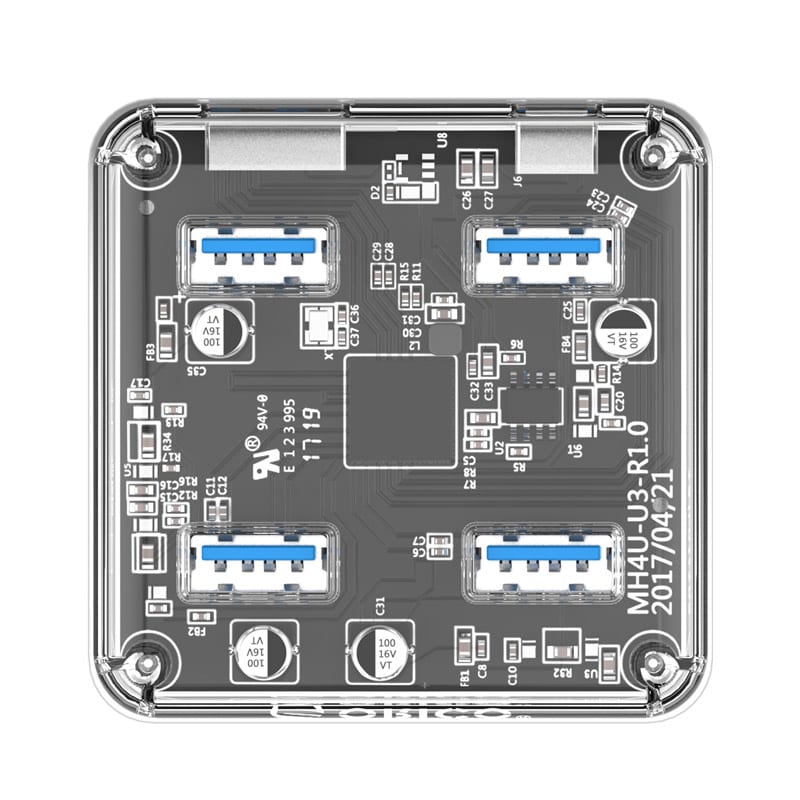 Orico 4 Port Usb3.0 Transparent Hub