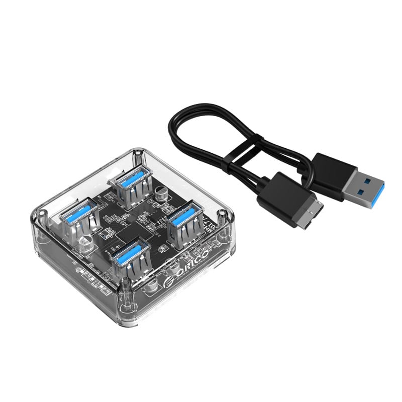 Orico 4 Port Usb3.0 Transparent Hub