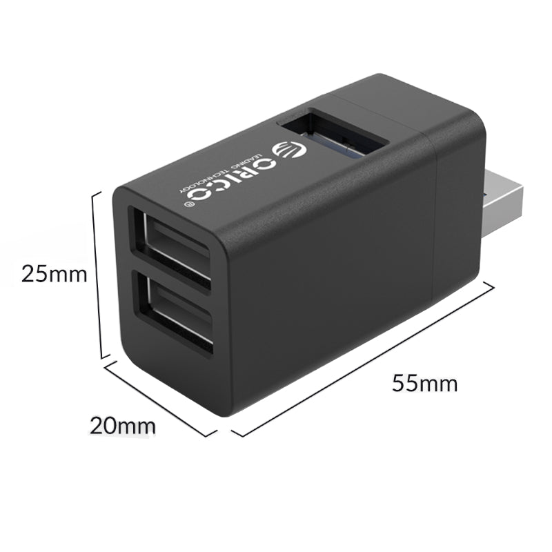 Orico 3 Port Mini Hub 1Xusb3.0 2Xusb2.0