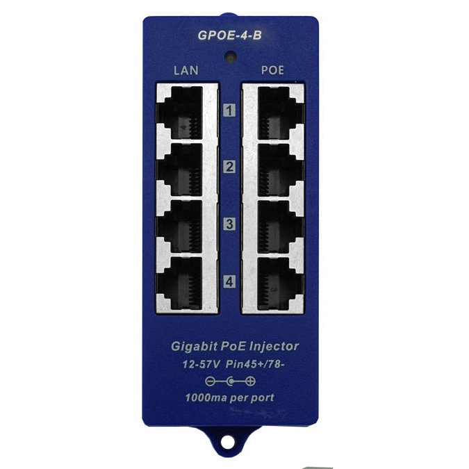 Scoop 4 Port Gigabit Passive Poe Injector