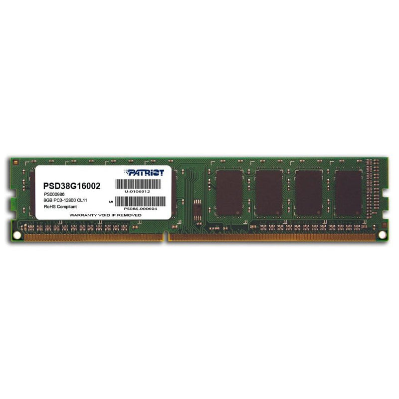 Patriot Signature Line 8Gb 1600Mhz Ddr3 Single Rank Desktop Memory