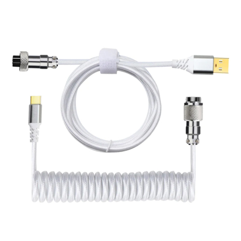 Redragon Cable Aviator Coiled Cable - White