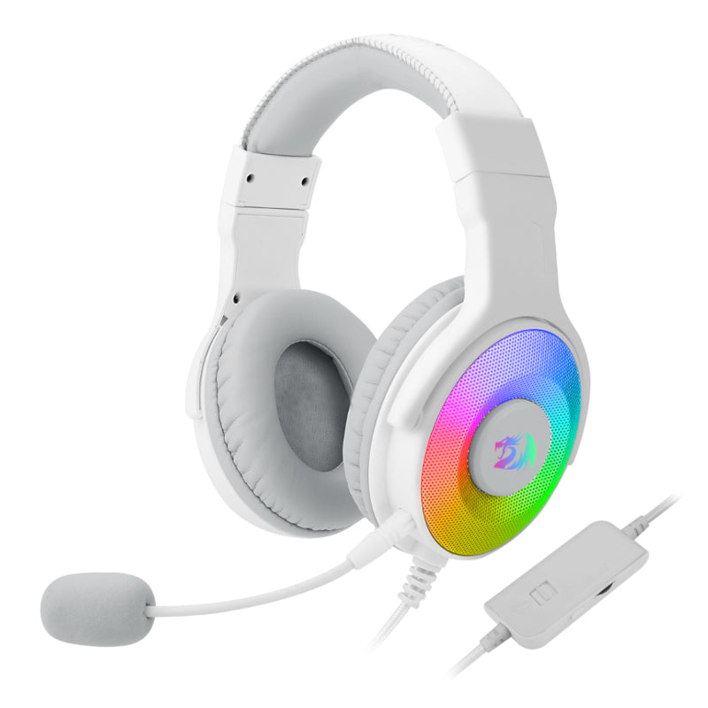 Redragon Over-Ear Pandora Usb Rgb Gaming Headset - White