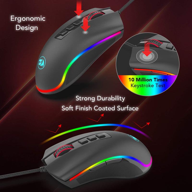 Redragon Cobra 5000Dpi Gaming Mouse - Black