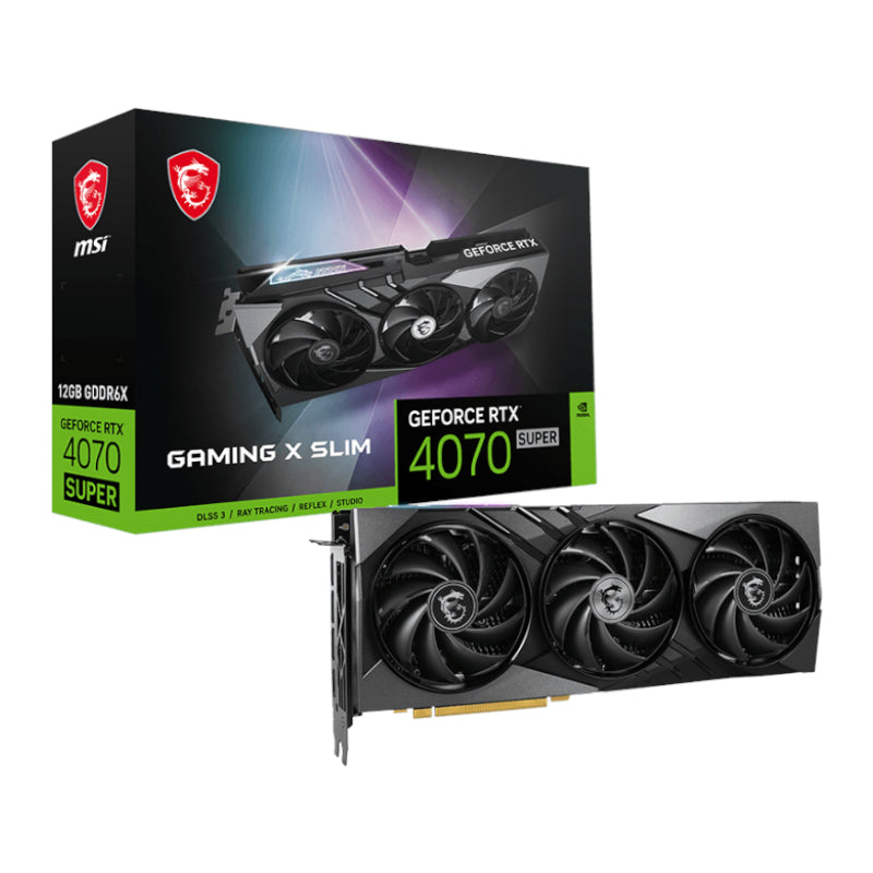 MSI Nvidia GeForce RTX 4070 Super Gaming X Slim 12GB Graphics Card