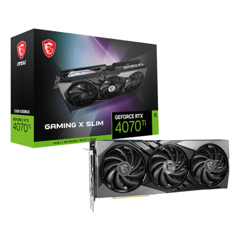 Msi Nvidia Geforce Rtx 4070Ti Gaming X Slim 12G Gddr6X 256-Bit Graphics Card