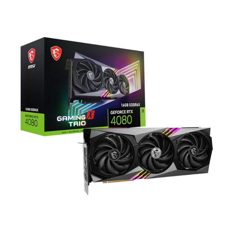 Msi Nvidia Geforce Rtx 4080 Gaming X Trio 16G Gddr6X 256-Bit Graphics Card