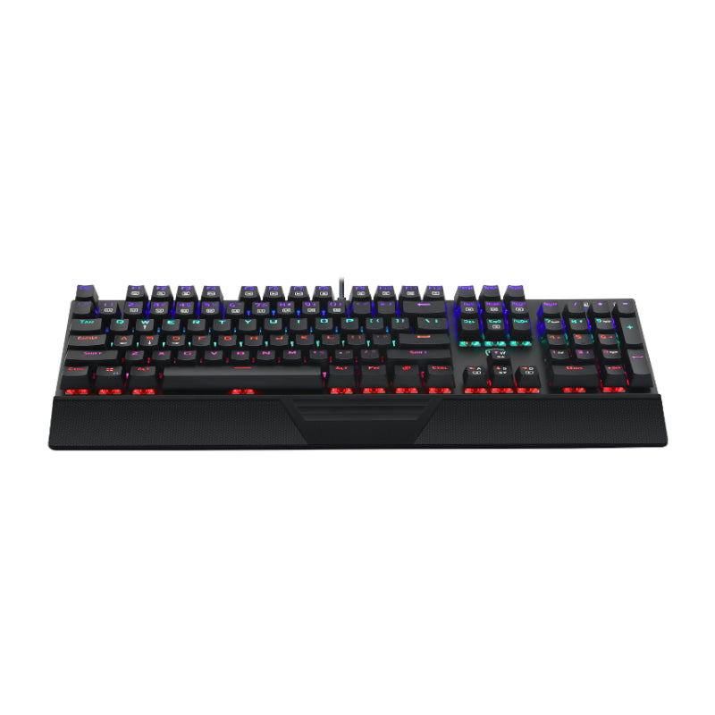 T-Dagger Destroyer 104 Key Wrist Guard Rainbow Backlit Gang Mechanical Keyboard - Black