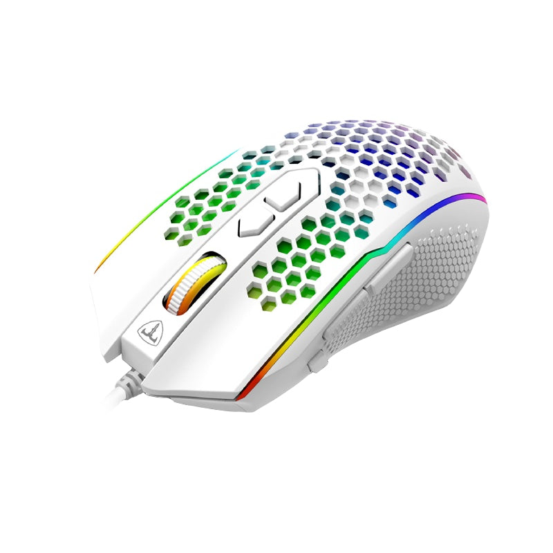 T-Daggerhoneycomb 7200Dpi Rgb Lightweight Gaming Mouse - White