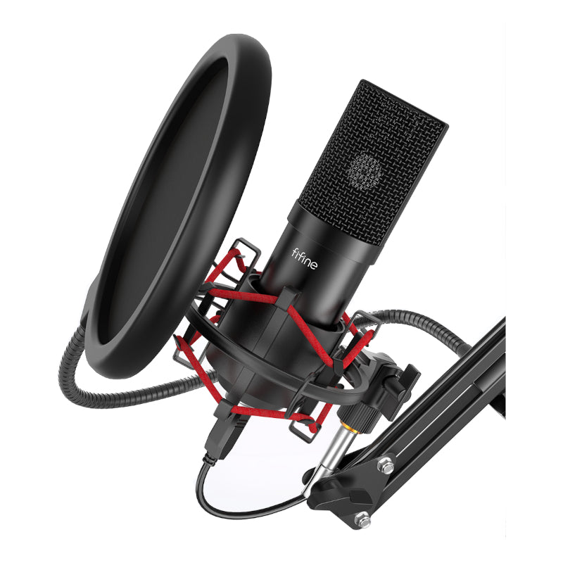 Fifine T732 Usb Condensor Microphone With Arm Desk Mount Kit - Black