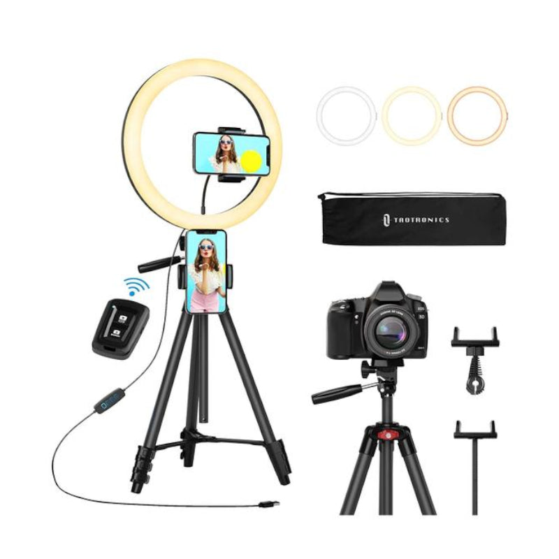 Taotronics Tt-cl027 12" Selfie Ring Light With 3 Colour Modes - Black