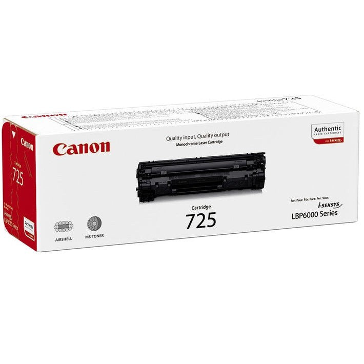 Canon 725 Black Cartridge (Lbp6000) - 1600 Pages @ 5%