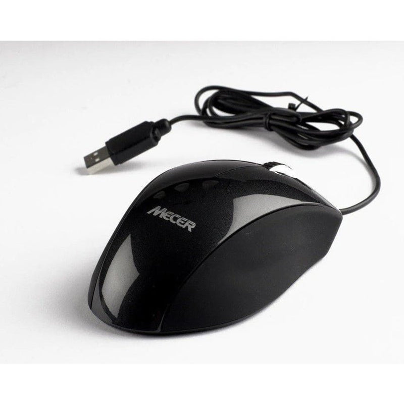 Mecer Black Usb Optical Wheel Mouse - 1000 Dpi