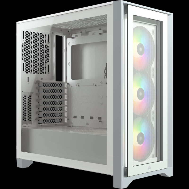 Corsair Icue 4000X Rgb Tempered Glass Mid-Tower White