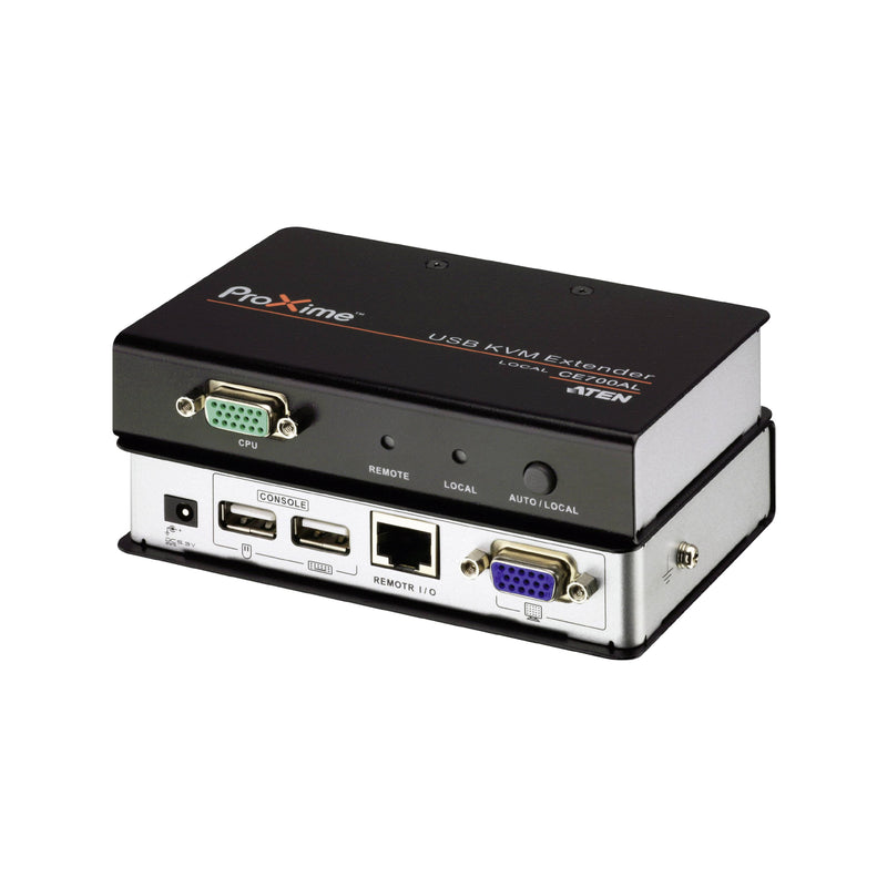 Aten Cat5 Usb Vga Kvm Console Extender With Audio - Dual Console Operation And High-Resolution Video