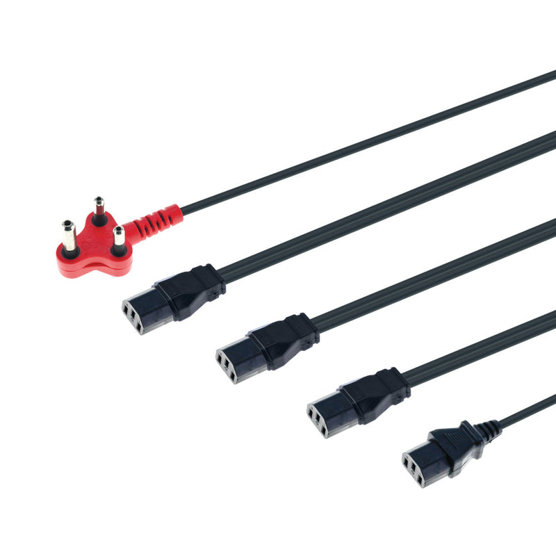 5M Multi-Headed Dedicated Power Cable - 4X Iec