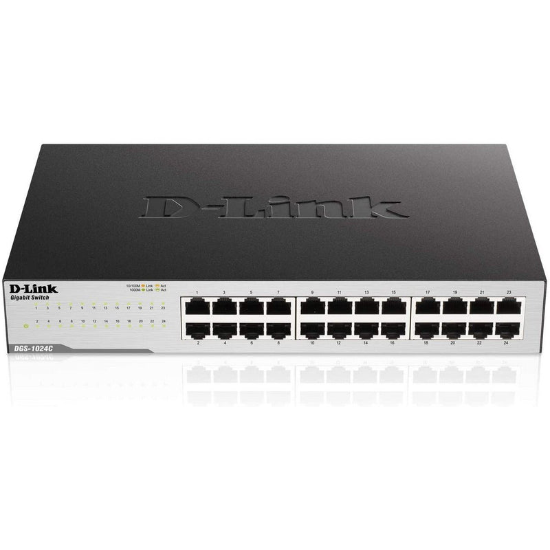 D-Link 26 Port Unmanaged Poe Switch - 24X 1Gbe Ports 2X 1Gbps Sfp Ports 250W Poe Budget Rackmount Form Factor