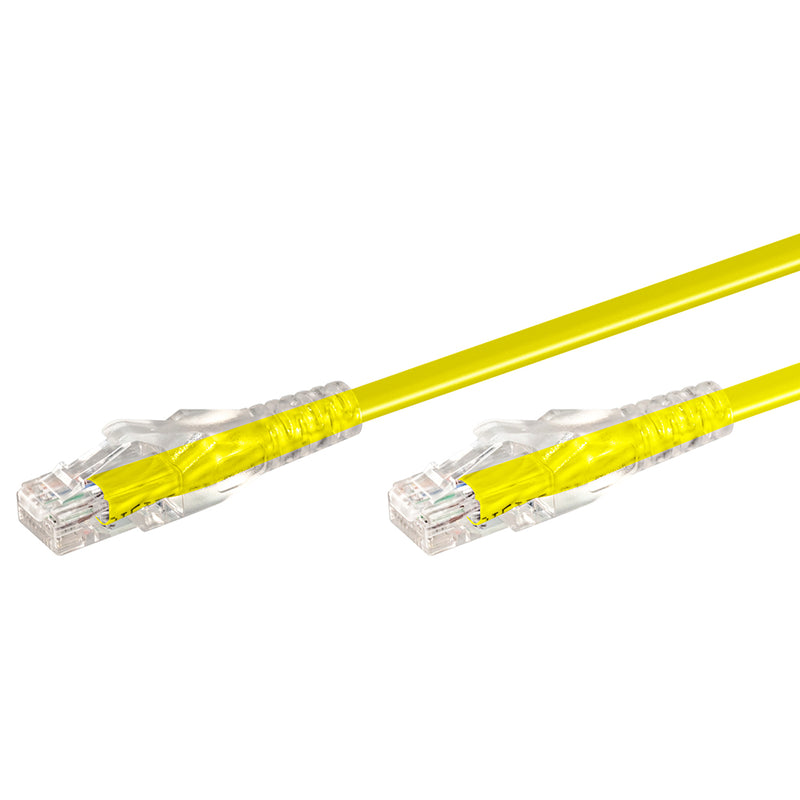 Linkqnet Rj45 Cat6 Anti-Snag Moulded Pvc Network Flylead - Yellow - 2M