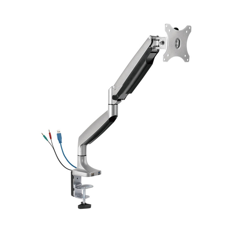 Bracket - Single Monitor Interactive Counterbalance Aluminum Monitor Arm With 3.0 Usb Port And Multi-Media Port