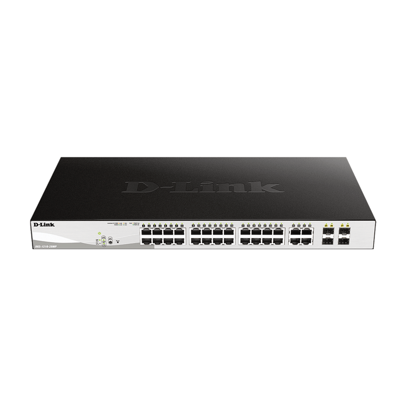 D-Link 28 Port Smart Managed Poe Switch - 24X 1Gbe Ports 4X 1Gbps Sfp Ports 370W Poe Budget Rackmount Form Factor