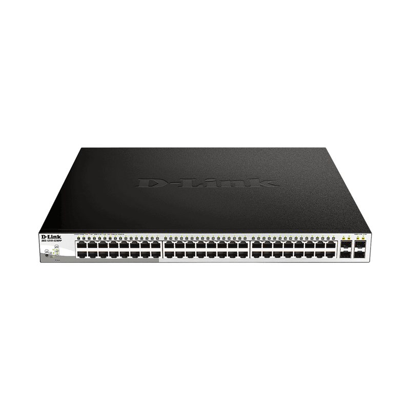 D-Link 52 Port Smart Managed Poe Switch - 48X 1Gbe Ports 4X 1Gbps Sfp Ports 740W Poe Budget Rackmount Form Factor