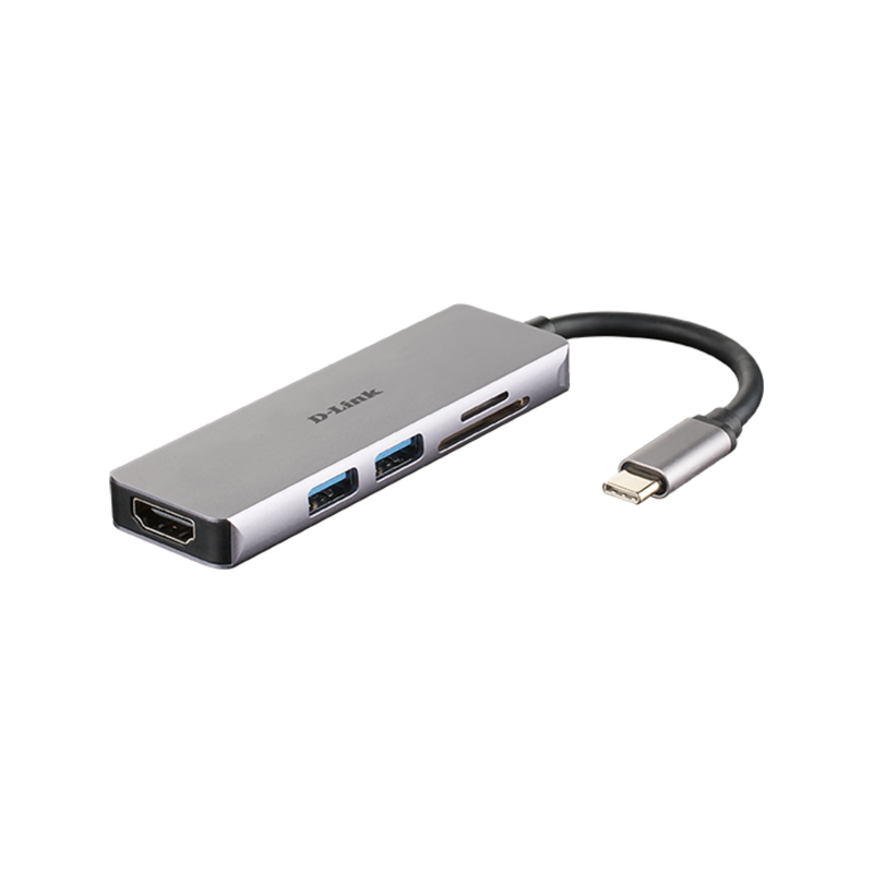 D-Link Consumer D-Link 5-In-1 Usb-C Hub With Hdmi And Sd Microsd Card Reader.