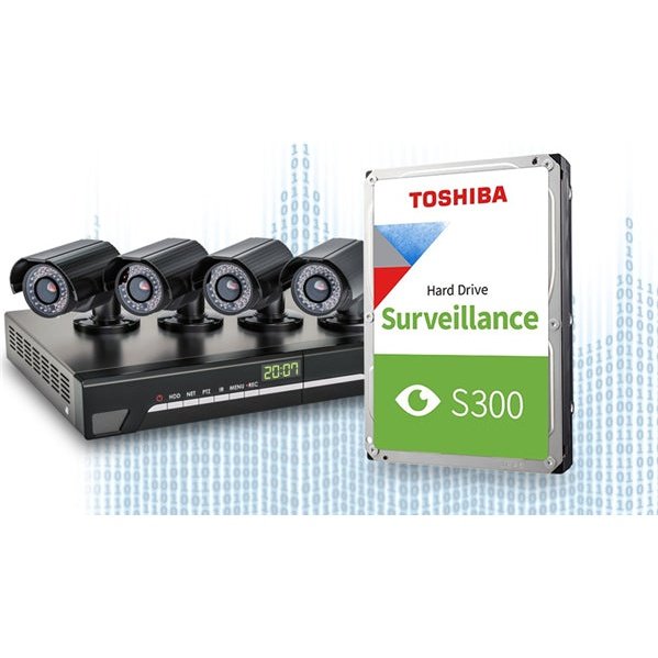 Toshiba Storage S300 Surveillance Drive 2Tb 5400Rpm 3.5” Sata 3 Year Warranty