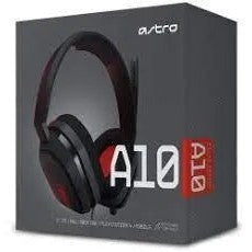 Logitech Astro A10 Headsets Over-Ear For Pc - Grey/Red 3.5Mm  6.0Mm Uni-Directional Microphone  40Mm Neodymium Magnet.