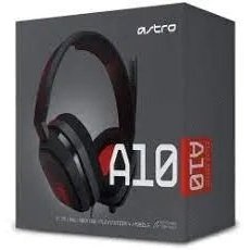 Logitech Astro A10 Headsets Over-Ear For Pc - Grey/Red 3.5Mm  6.0Mm Uni-Directional Microphone  40Mm Neodymium Magnet.