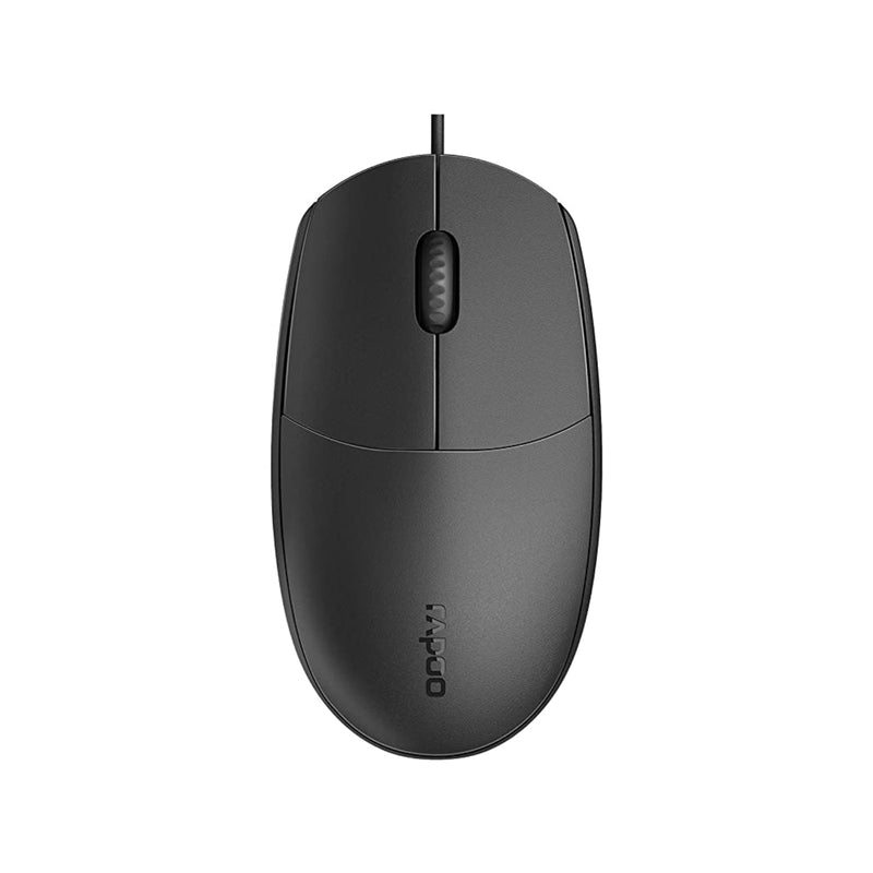 Rapoo Wired Mouse N100 Black 2 Year Carry In Warranty