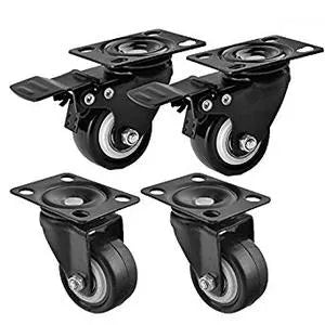 Rct Set Of 4X Castor Wheels 2X Lockable