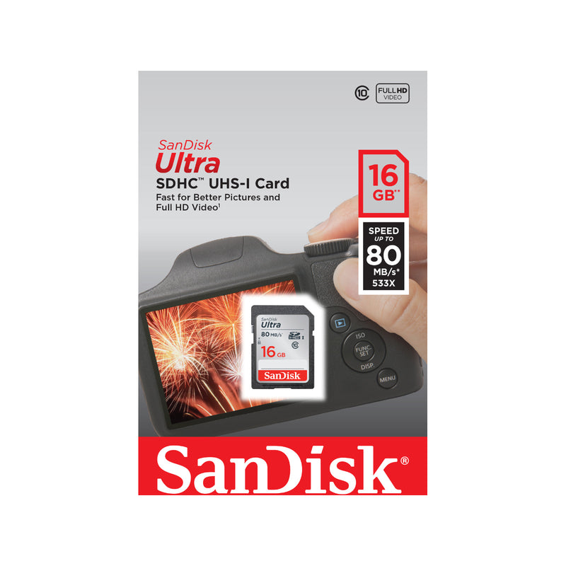 Sandisk Ultra 16Gb Sdhc Memory Card 80Mbs