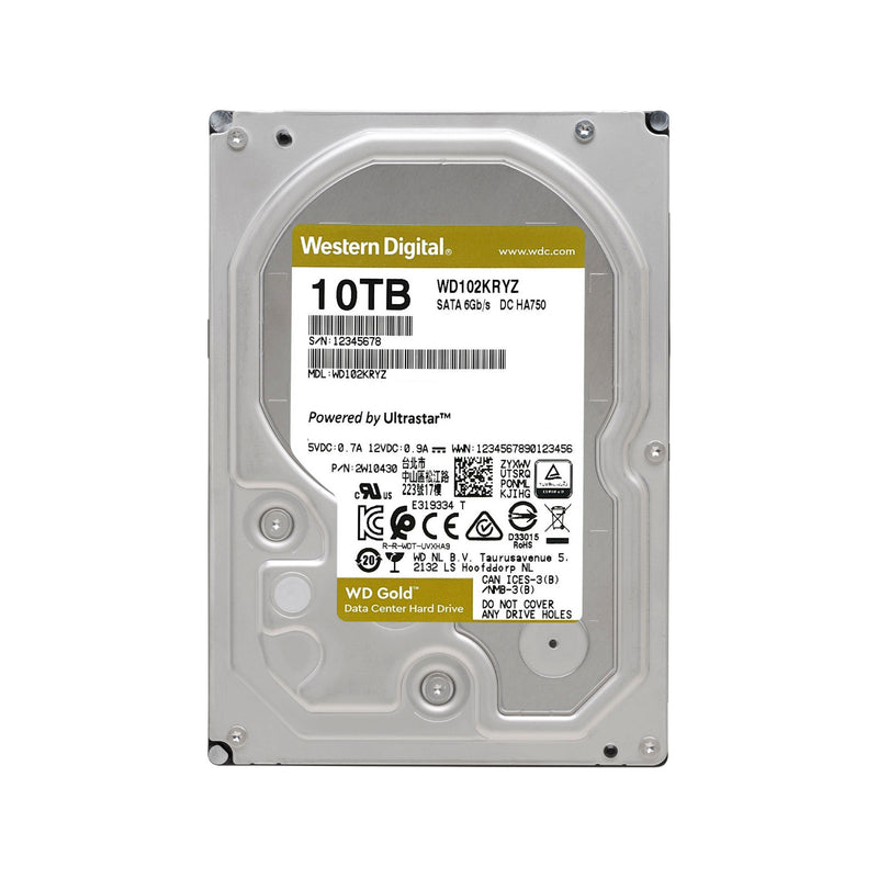 Western Digital Gold 10Tb 7200Rpm Sata 6Gbs 256Mb Cache 3.5 Inch Internal Hard Drive