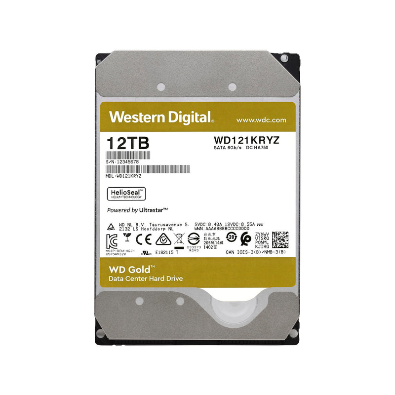 Western Digital Gold 12Tb 7200Rpm Sata 6Gbs 256Mb Cache 3.5 Inch Internal Hard Drive