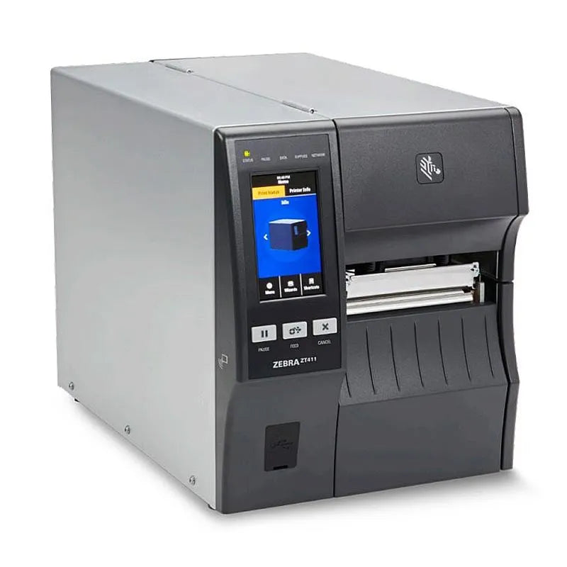 Zebra Tt Printer Zt411 4'' 203 Dpi Euro And Uk Cord Serial Usb 10 100 Ethernet Bluetooth 4.1 Mfi Usb Host Ezpl